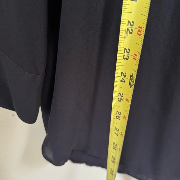 Kenneth Cole Lightweight Cowl Neck Flowy Oversized Tunic Blouse Side Slits Boho - Picture 16 of 16